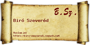 Biró Szeveréd névjegykártya